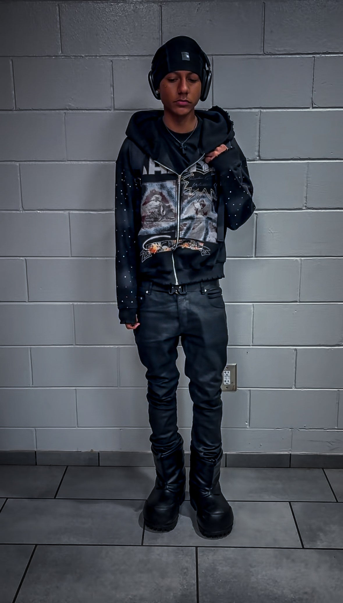 Racks Galore "Racks!" Zip-Up Hoodie Black