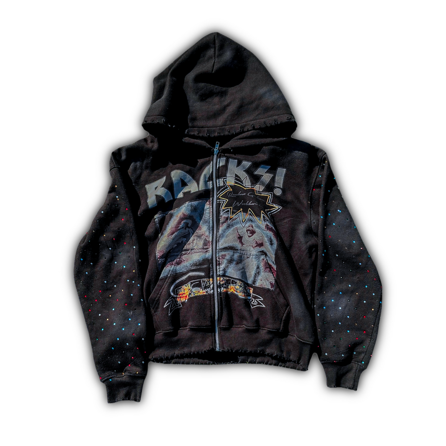 Racks Galore "Racks!" Zip-Up Hoodie Black